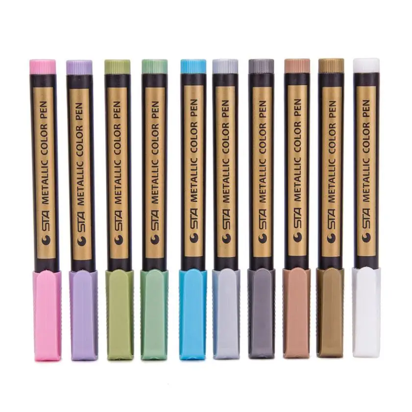 Металлические маркеры 10 шт разные цветные металлические Перманентная краска маркеры ручки металлический маркер Прямая поставка 2018a11