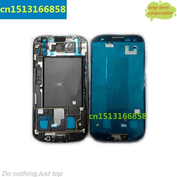 

Front Housing Frame Bezel Plate for Samsung Galaxy S3 SGH-T999 Silver/Blue