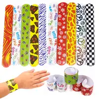 100 ピース人気アソート色スマイリーフェイスストライプ雪の花マジックルーラークリスマススラップバンドブレスレットクリスマスギフトブレスレット