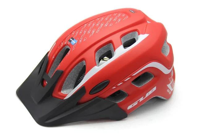В форме велосипедный шлем Casco Ciclismo PC+ EPS велосипедные горные шлемы с козырьком для мужчин и женщин Безопасность MTB шлем Vtt Кепка - Цвет: red