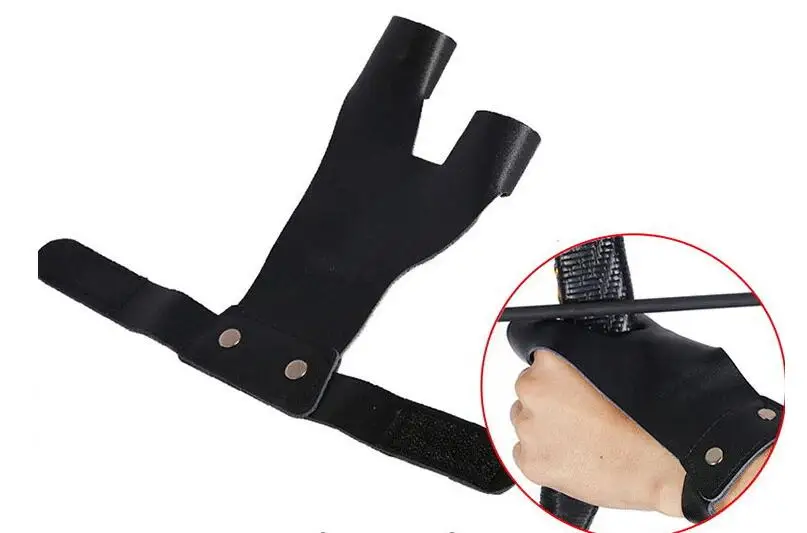

Free shipping 1Pcs Archery Tactical Longbow Adjustable Protective Glove Hunting Hand Protector Guard two colors