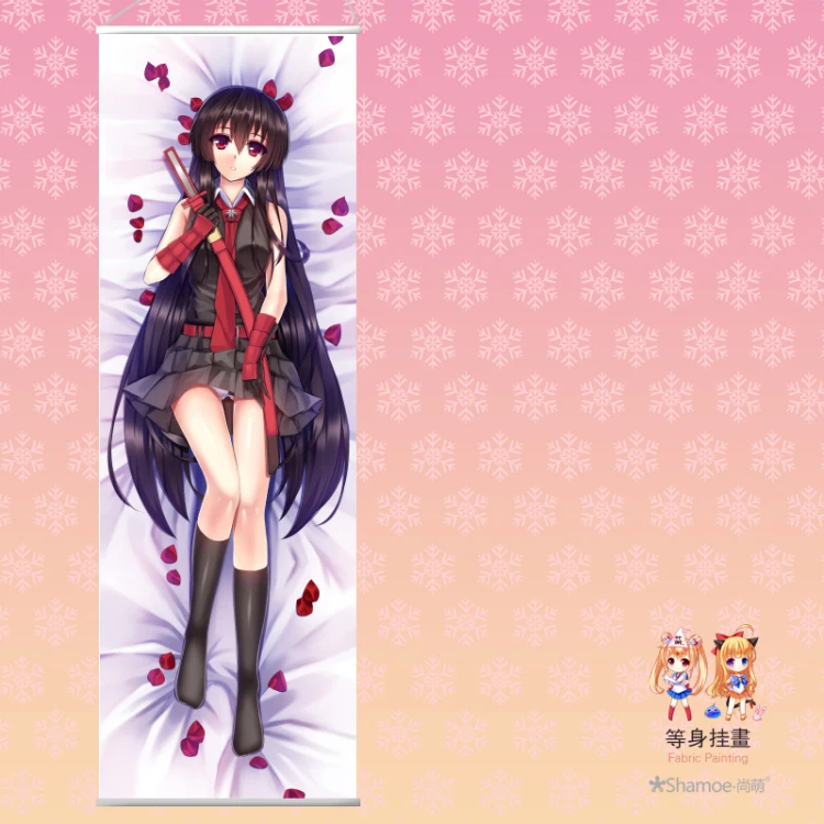 Японский аниме мультфильм Akame ga Kill персиковый Кожа вельвет прямоугольная плоская