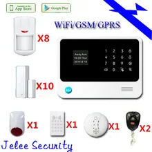 Descuento grande 433 Mhz Sistema de Alarma Sistema de Alarma GSM Casa de Seguridad Inalámbrica Wifi App de control que puede compatible con IP cámara