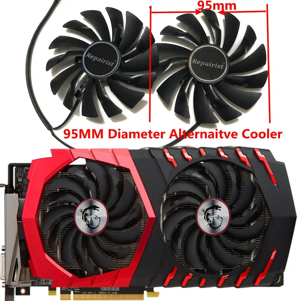 95 мм PLD10010S12HH GTX 1070 1080 GPU альтернативный охлаждающий вентилятор для MSI GTX1080 GTX1070Ti