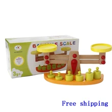 Wooden balance scales children's intelligence early education, enlightenment toys gifts
