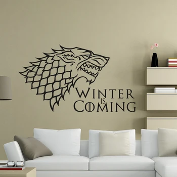 

Stark Decal Wall Decal GOT Gift Game of Thrones House King in the North Wall Sticker home decor DIY Wall Decals Free Shipping