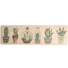 

Nordic cactus pattern kitchen mats home rubber long strip anti-skid anti-oil feet full shop door carpet