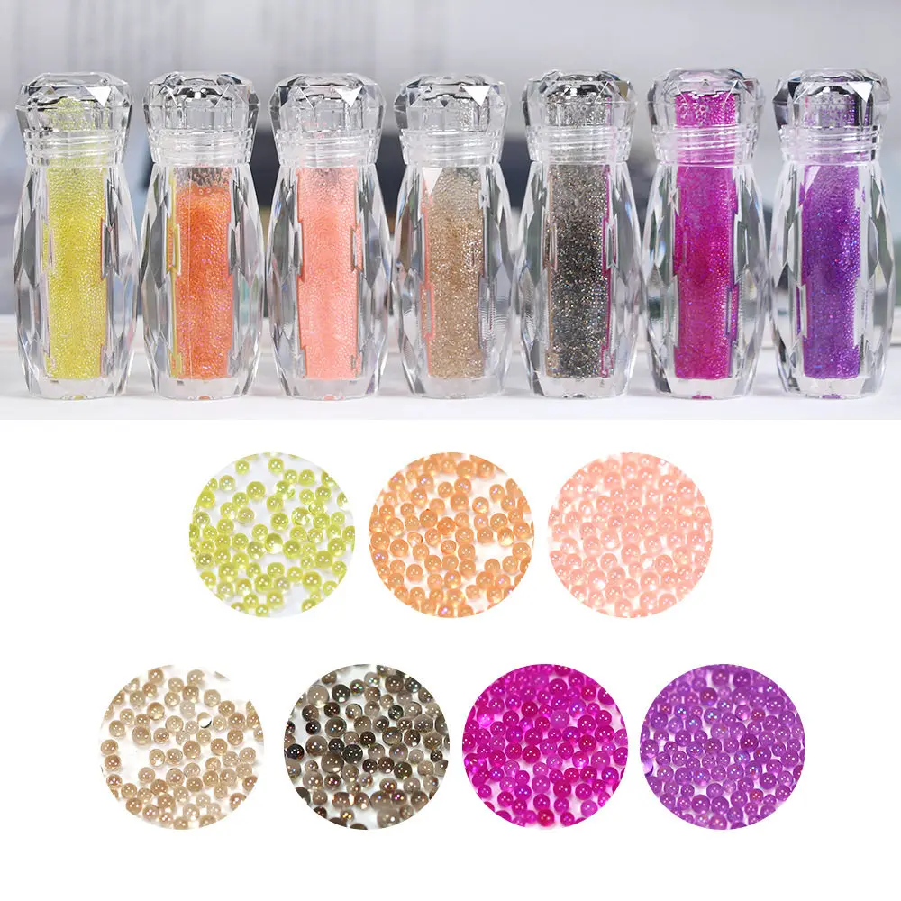 

Mini Caviar Beads Crystal Tiny Rhinestones for Nails Glass Micro Bead Nails Accessories Nail Design Manicure Nail Art Decoration