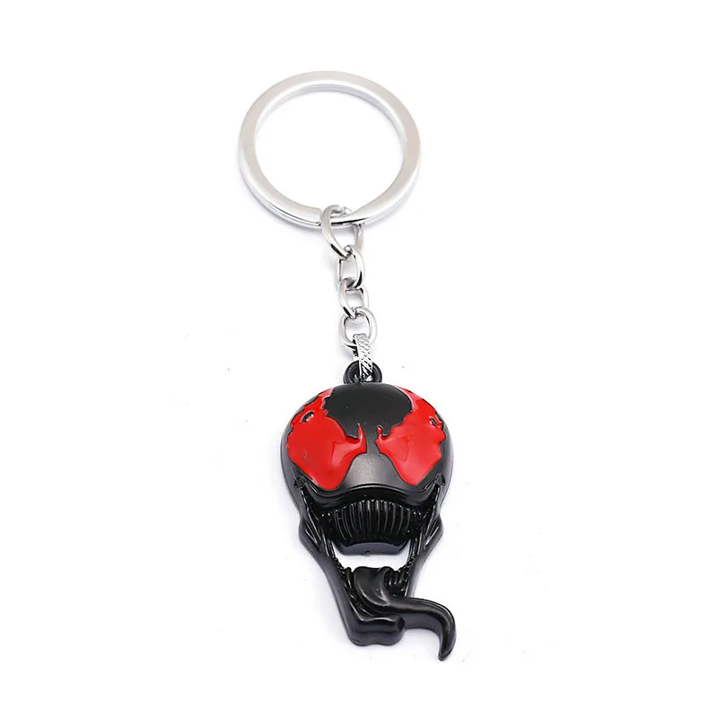 Человек-паук Venom фигурный брелок для ключей супергерой черный металл edard Eddie Brock брелок для ключей с игрушкой подарок мужской череп thanos брелки