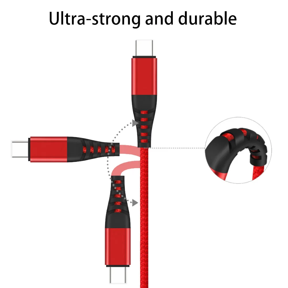 

New Trending Mobile Phone Data Line High Swing 2.4A Fast Charging Nylon Braided Usb Cable