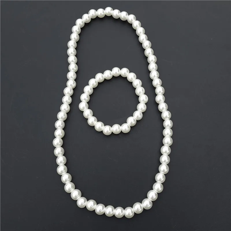 Children Handmade Plastic White Pearl 