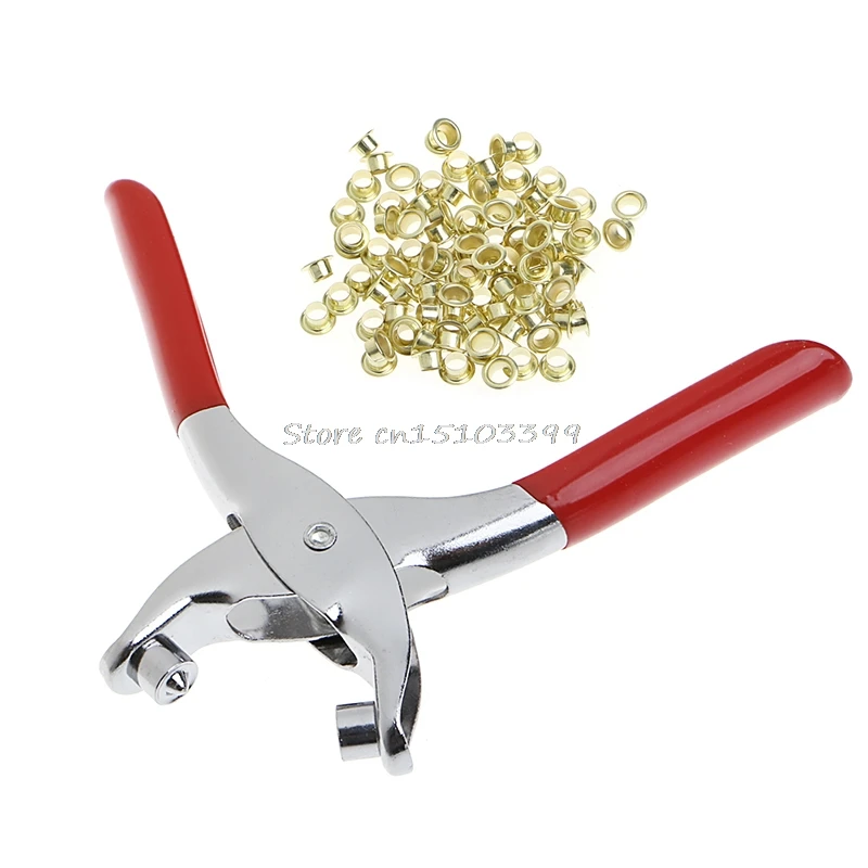 

Grommet Pliers Eyelets Set For DIY Shoes Clothes Manual Tools Kit + 100 Eyelets Hand Tools Drop Ship