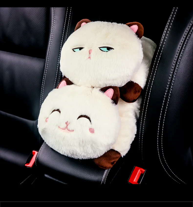Забавный мультипликационный блок моющийся автомобильный подвесной тип спинки автомобиля подлокотник коробка ткани милый кот интерьер Авто аксессуары для женщин