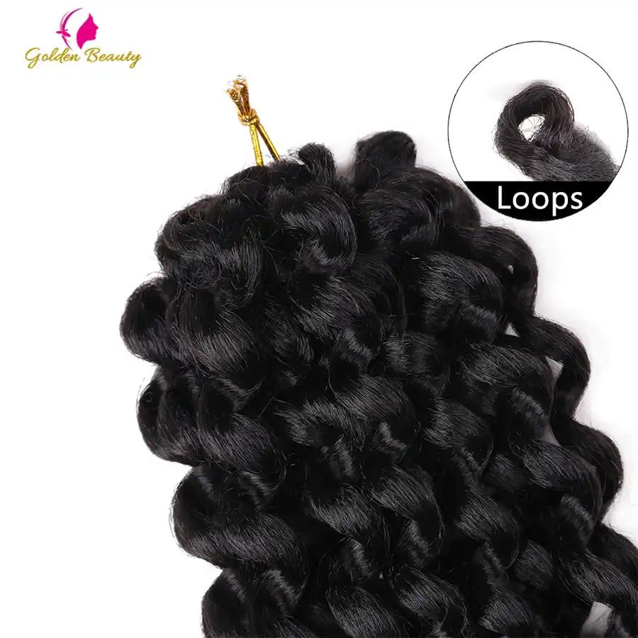 Golden Beauty 14inch Jumpy Wand Curl Twist Crochet Braids Jamaican