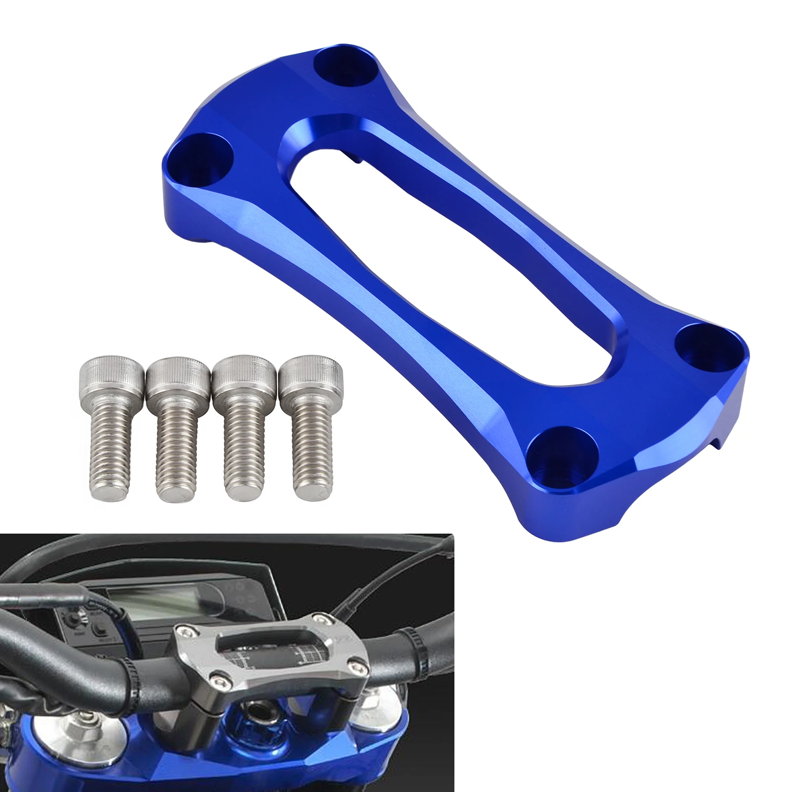 28MM Handlebar Riser Clamp Handle Bar Stabilizer Heightening Mount Bolts Kit For Yamaha YZ400F YZ426F YZ450F YZ250F 2014-2017
