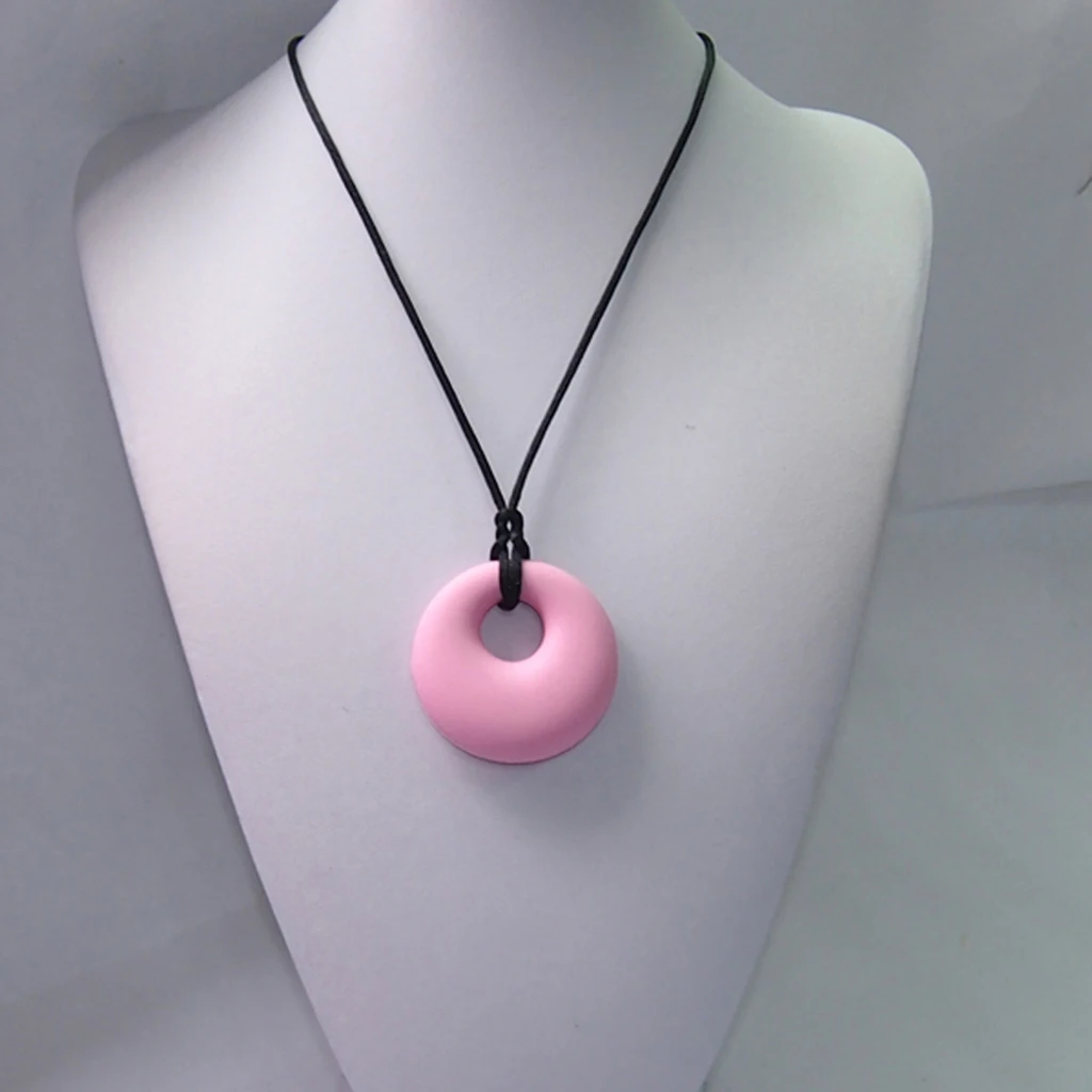 Silicone Teething Nursing Breastfeeding Necklace Chewing for Infant Toddlers Baby Teether Soother Toy 9Colors