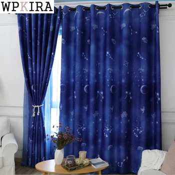

Stars Shade Curtains For Kids Living Room Bedroom Blackout Cloth Summer Romantic Cortinas 111&30