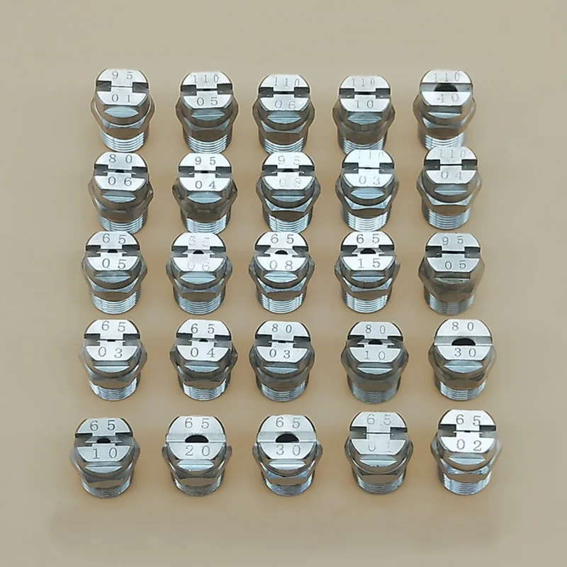 1/8 "1/4" SS304 Vee Jet Ugello A Ventaglio Piatto Pulizia Industriale/fabbrica Ugello Di Rimozione Della Polvere Lavaggio 11001 9502 8003 6504 - Foto 8