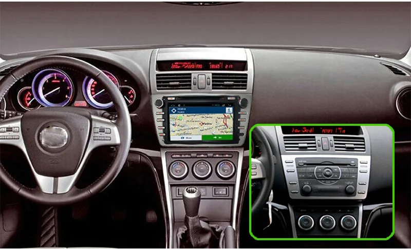 Cheap Android 9.0 car dvd player for mazda6 ruiyi ultra 2008-2012 with gps navigation radio USB DVD built in wifi mirror link 4G+32G 4