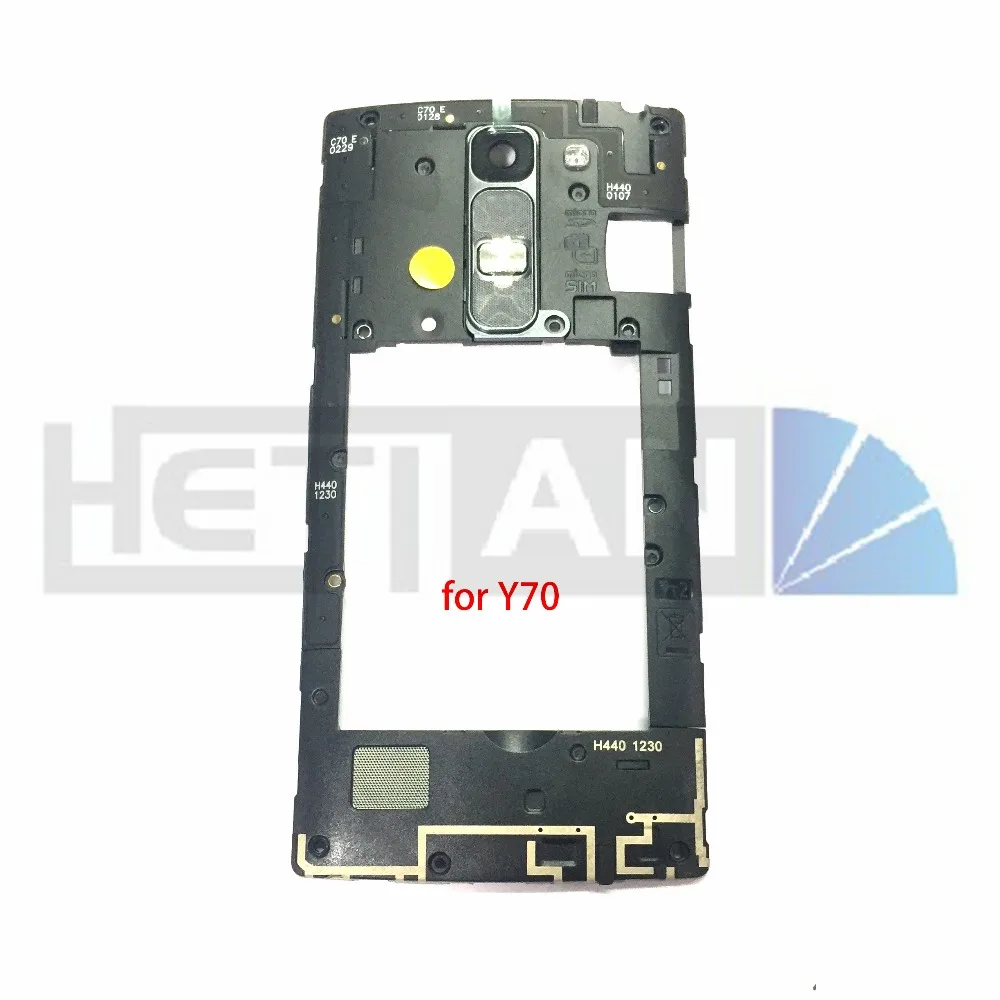 

1pcs middle bezel frame Back Housing Plate Camera Lens Cover Home Button Key+loud speaker Bezel Frame For LG Y70 Y 70.