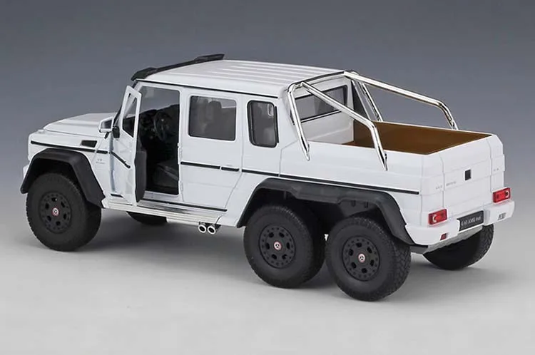 Высокая имитация WELLY 1:24 G63 AMG 6X6 Автомобильная литая модель из сплава Металл для детей Коллекция подарков с коробкой