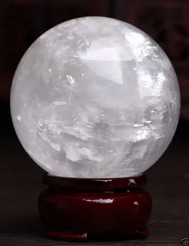 

Healing Sphere magic decoration Fine gift 60mm + Stand Natural White Calcite Quartz Crystal Sphere Ball Healing Gem stone