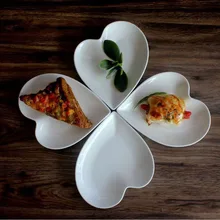 18,7*15,3 см тарелки в форме сердечек керамические фарфоровые десертное мороженое Салатница Свадебные украшения подарок на день Святого Валентина посуда