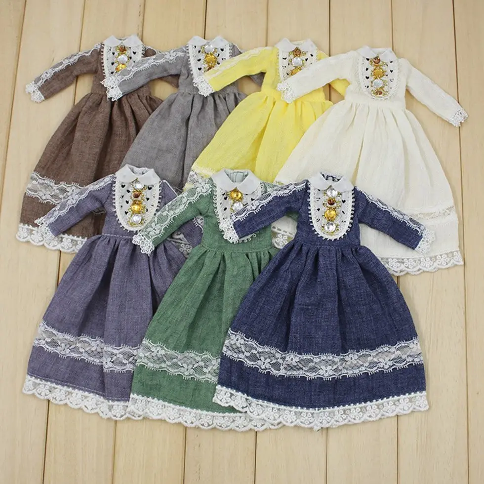 

Fortune Days 1/6 doll Retro Mosaic jewelry dress suit suitable blyth doll ICY doll Licca