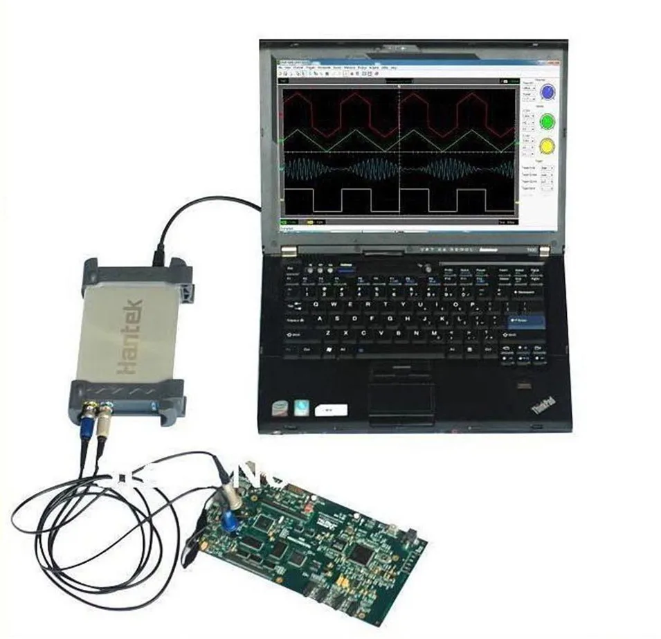 

2017 Hantek 6022BE PC USB portable oscilloscope 6022BE Digital Storage 2Channels 20MHz 48MSa/s Oscilloscope lowest price