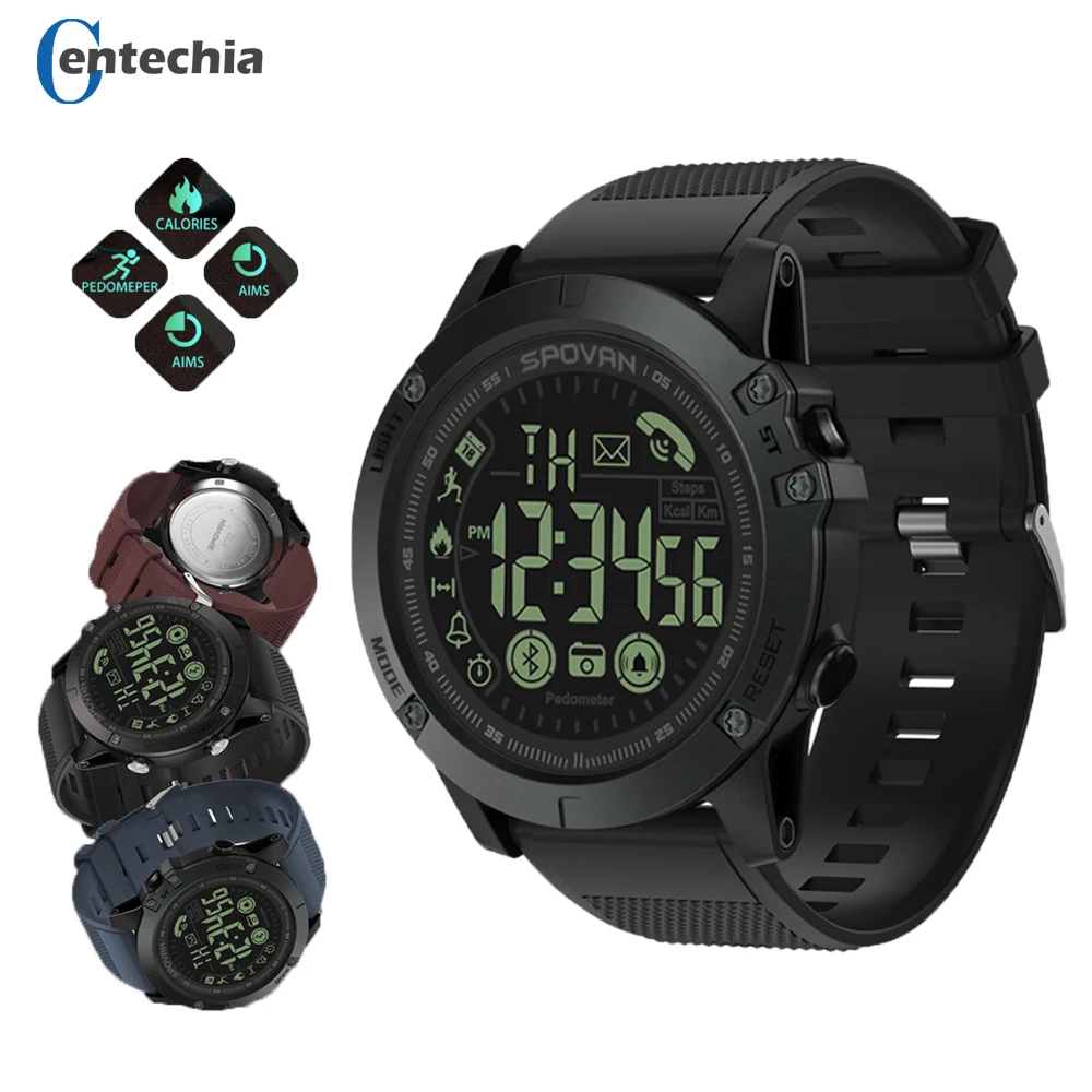 Pop Men Smart Watch , Military Style Fitness Tracker Pedometer smartwatch , Remote Camera Super Tough Smart Watches Pk T1 Tact