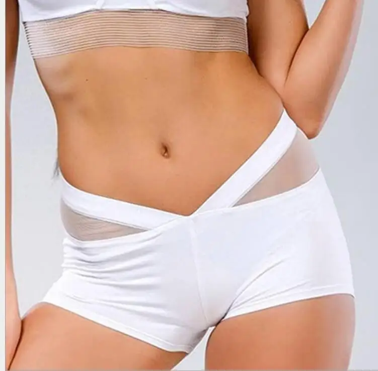 NORMOV, новинка, черные, белые сексуальные сетчатые Лоскутные женские тонкие короткие шорты, летние дышащие, сухие, для быстрой тренировки, фитнес, пуш-ап шорты - Цвет: White