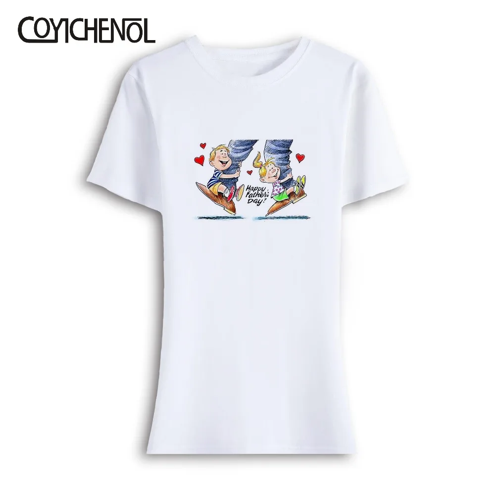 

Fathers day 5xl short sleeves oversize customize print tshirt woman top solid color top o-neck regular tshirt COYICHENOL
