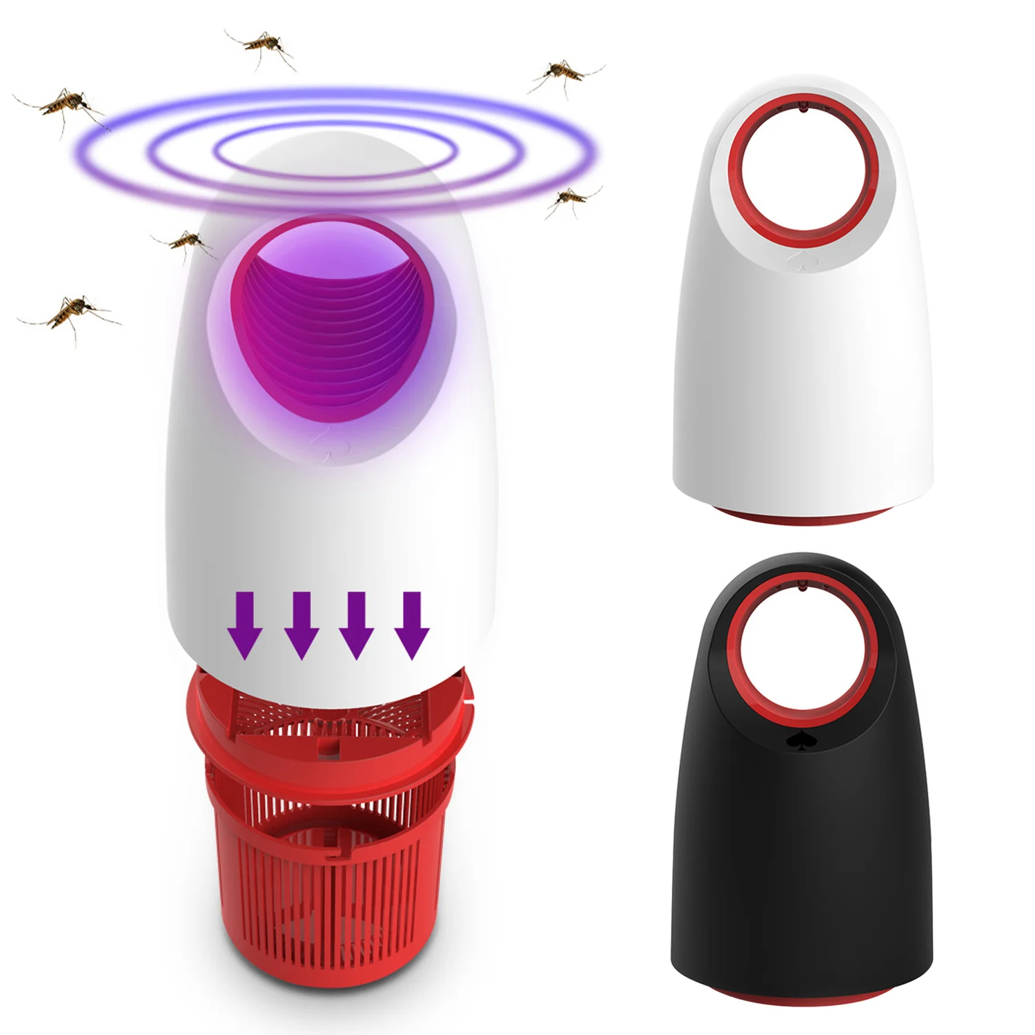 

Behogar USB Powered LED Mosquito Killer Light Lamp Trap Electric Silent Photocatalyst Killing for Mosquito Home Living Room