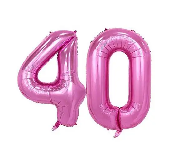 2 шт 32/40 дюймов розовое золото номер 40 фольга шары для взрослых 70th День рождения