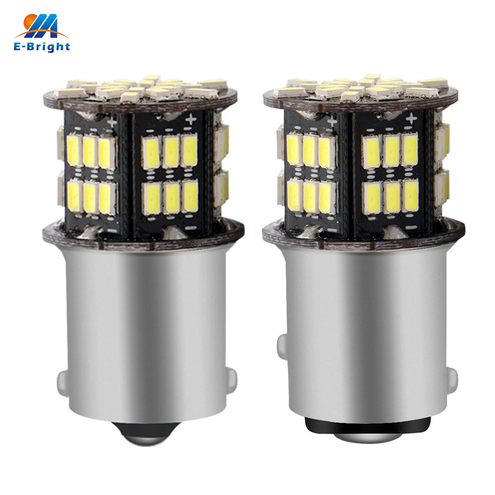YM E Bright 2 шт. 1156 P21W BA15S 1157 P21/5 Вт BAY15D 3014 54 SMD Светодиодные Автомобильные поворотники 12