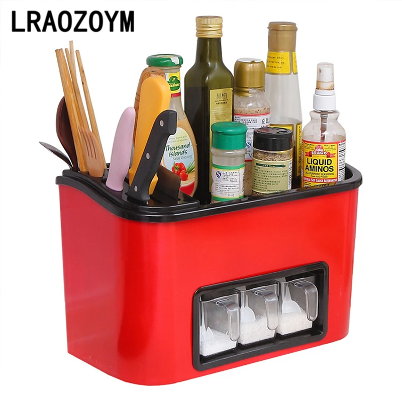 LRAOZOYM Kitchen Storage Rack Condiments Knife Tableware Storage