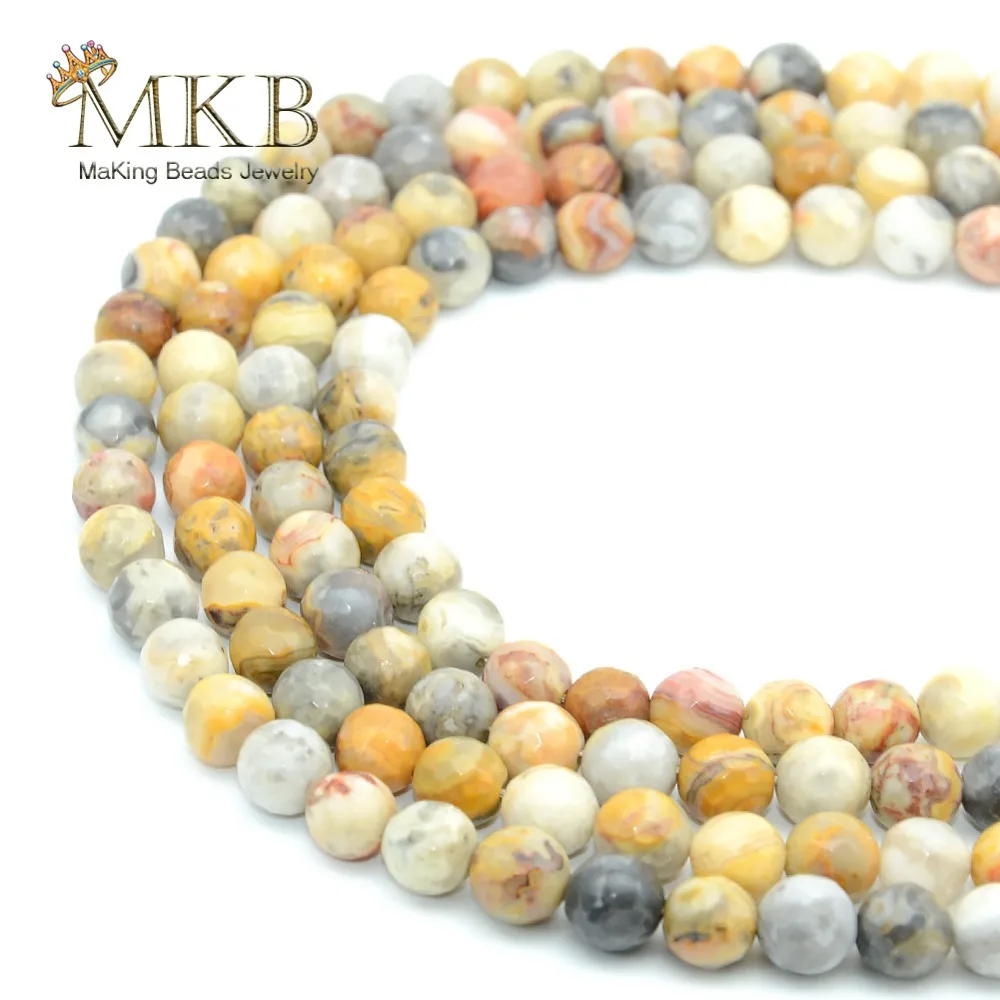 _ Круглые Бусины Из Crazy Agates для изготовления ювелирных изделий 4 6 8 10 мм бусины с