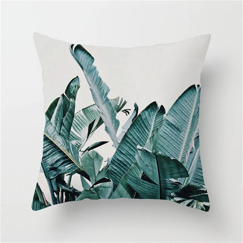 Fuwatacchi Тропическое растение наволочка зеленый лист Подушка-кактус чехол для дивана домашние декоративные подушки для стульев 45*45 см