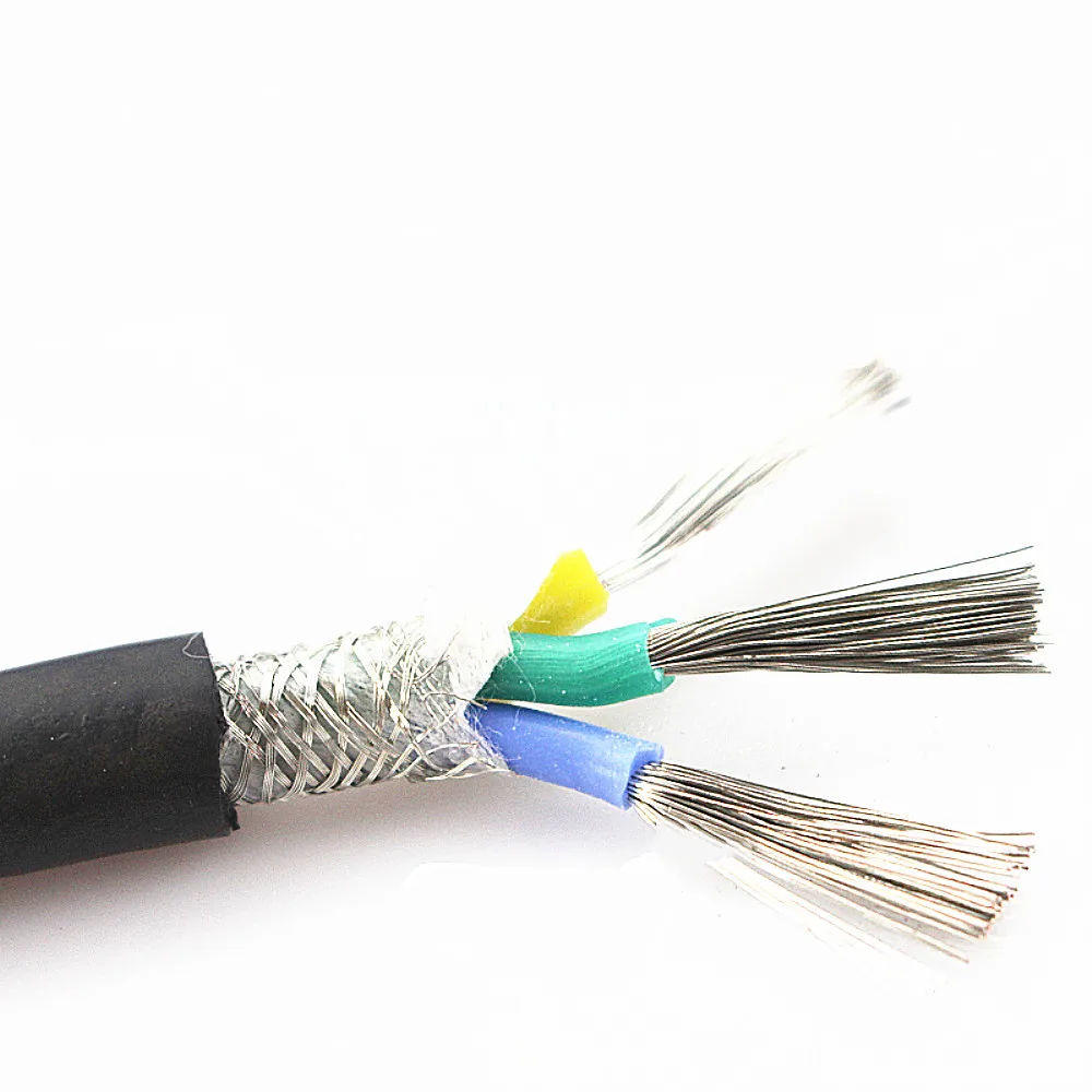 Heat-resistant 200° cable 4-core shielded soft silicone wire 22AWG 20AWG 18AWG 17AWG 15AWG