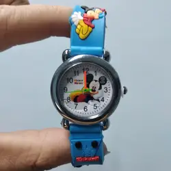 3D мультфильм Микки и Минни Маус Девушка мужские часы Детские Силиконовые кварцевые наручные часы Дети часы Рождественский подарок девушка