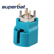 Superbat RF коаксиальный разъем Fakra HSD Z WaterBlue/5021 разъем Женский 4Pin прямые вертикальные для LDVS Dacar 535 4 жильный кабель
