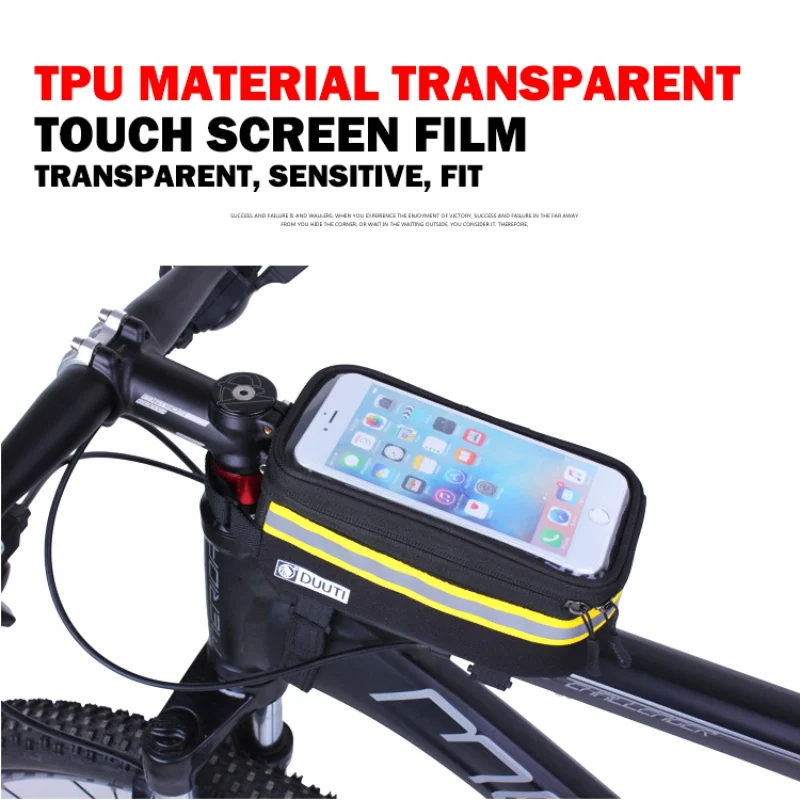

Waterproof bicycle bag Touch Screen Bicycle Bags Cycling Bike Frame Front Tube Storage Bag For 3.5-5.7 Inch Mobile Phone