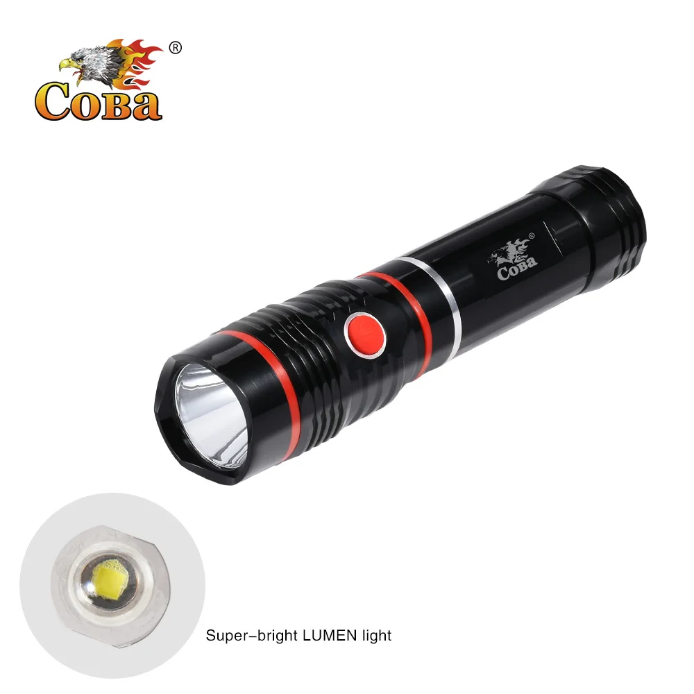 

Coba led flashlight adjustable cob torch with magnetic light 2 modes use 4*AAA battery waterproof work light outdoor