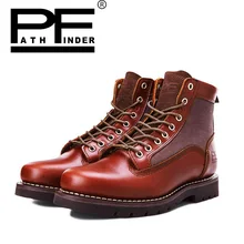 Pathfind мужские зимние сапоги из натуральной кожи инструменты для военных сапог зимние уличные теплые мужские ретро осень-зима мужские туфли-оксфорды