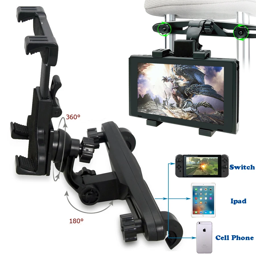 For Nintend Switch Headrest Car Stand Mount Bracket Adjustable Holder for Nintendo Switch Console i
