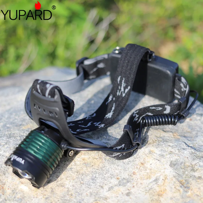 

YUPARD FREE SHIPPING Zoom Headlamp LED Torch light XM-L2 T6 LED 2*18650 rechargeable Head lamp Zoomable camping fishing