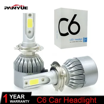 

Elglux Led Headlight Bulbs H7 H4 72W 7600LM COB Chip Cool White 6000k Turbo Fan LED Car Headlight Lamps