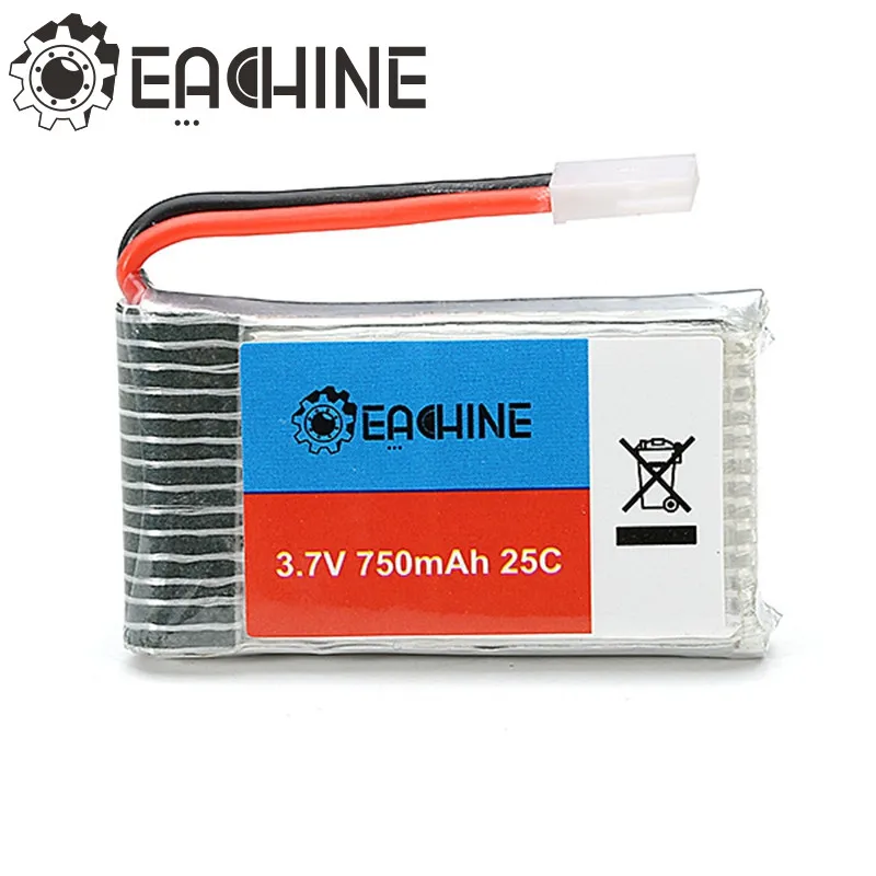 

Eachine 3.7V 750mah 25C Lipo Battery For Eachine QX95 QX90 QX80 E30 E30W For Syma X5 X5C X5SC X5SW CX30W