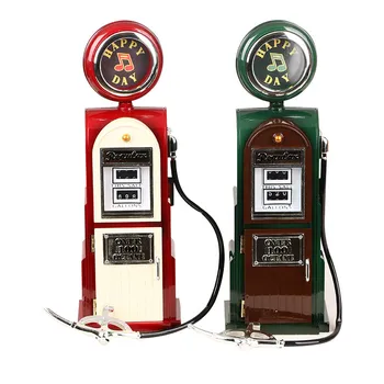 

Retro Simulation Tanker Model Music Box Home Decoration Plastic Hand Crank Music Box Mechanism Figurines Gift