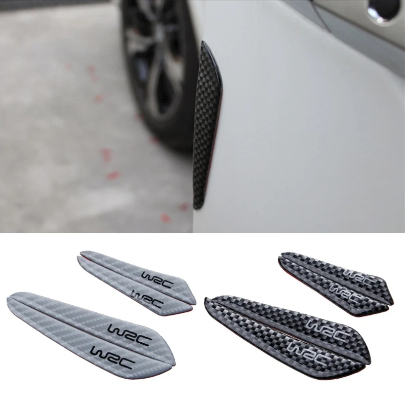 4PCS Car Styling Door Carbon Fiber Protector Door Side Edge Protection